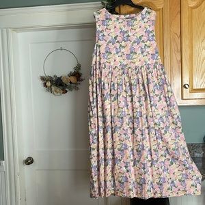 Vintage 1980s Floral  Laura Ashley dress US 16